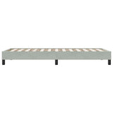 Cadre de lit sans matelas gris clair 80x210 cm velours