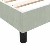 Cadre de lit sans matelas gris clair 80x210 cm velours