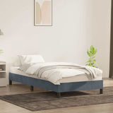 Cadre de lit sans matelas gris foncé 80x210 cm velours