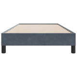 Cadre de lit sans matelas gris foncé 80x210 cm velours