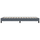 Cadre de lit sans matelas gris foncé 80x210 cm velours