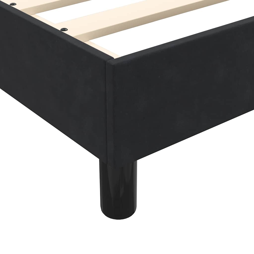 Cadre de lit sans matelas noir 80x210 cm velours