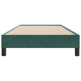 Cadre de lit sans matelas vert foncé 80x210 cm velours