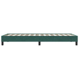 Cadre de lit sans matelas vert foncé 80x210 cm velours