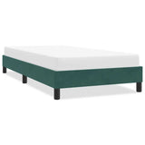 Cadre de lit sans matelas vert foncé 80x210 cm velours