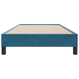 Cadre de lit sans matelas bleu foncé 80x210 cm velours