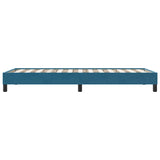 Cadre de lit sans matelas bleu foncé 80x210 cm velours