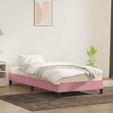 Cadre de lit sans matelas rose 80x210 cm velours