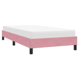 Cadre de lit sans matelas rose 80x210 cm velours