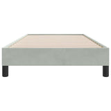 Cadre de lit sans matelas gris clair 90x210 cm velours