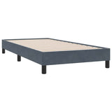 Cadre de lit sans matelas gris foncé 90x210 cm velours