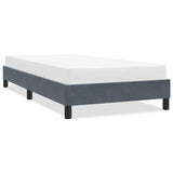 Cadre de lit sans matelas gris foncé 90x210 cm velours