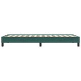 Cadre de lit sans matelas vert foncé 90x210 cm velours