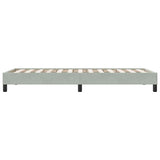 Cadre de lit sans matelas gris clair 100x210 cm velours