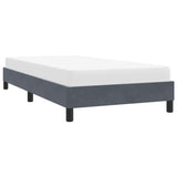 Cadre de lit sans matelas gris foncé 100x210 cm velours