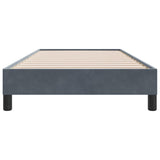 Cadre de lit sans matelas gris foncé 100x210 cm velours