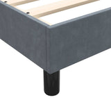 Cadre de lit sans matelas gris foncé 100x210 cm velours