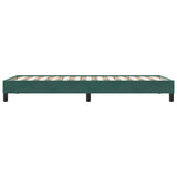 Cadre de lit sans matelas vert foncé 100x210 cm velours