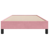 Cadre de lit sans matelas rose 100x210 cm velours