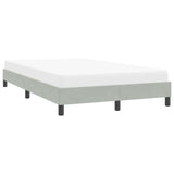 Cadre de lit sans matelas gris clair 120x210 cm velours