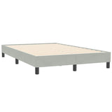 Cadre de lit sans matelas gris clair 120x210 cm velours