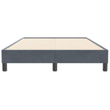 Cadre de lit sans matelas gris foncé 120x210 cm velours