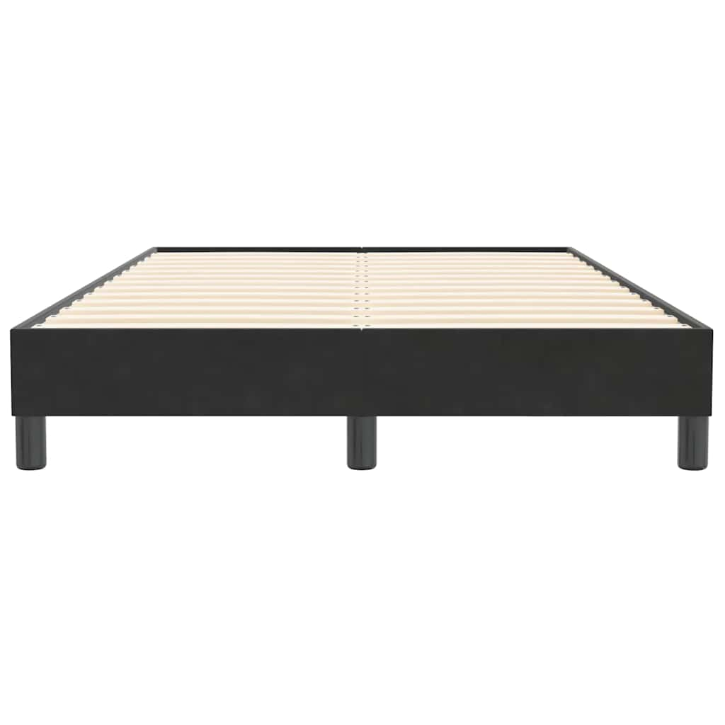 Cadre de lit sans matelas noir 120x210 cm velours