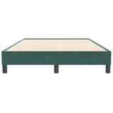 Cadre de lit sans matelas vert foncé 120x210 cm velours