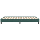 Cadre de lit sans matelas vert foncé 120x210 cm velours