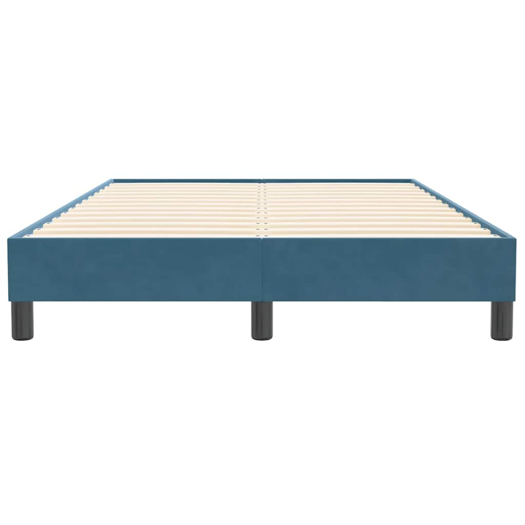 Bed frame without mattress dark blue 120x210 cm velvet