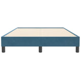 Bed frame without mattress dark blue 120x210 cm velvet