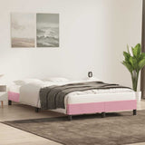 Cadre de lit sans matelas rose 120x210 cm velours