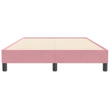 Cadre de lit sans matelas rose 120x210 cm velours