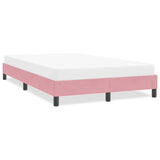 Cadre de lit sans matelas rose 120x210 cm velours