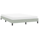 Cadre de lit sans matelas gris clair 140x210 cm velours