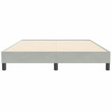 Cadre de lit sans matelas gris clair 140x210 cm velours