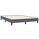 Cadre de lit sans matelas gris foncé 140x210 cm velours