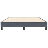 Cadre de lit sans matelas gris foncé 140x210 cm velours