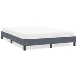 Cadre de lit sans matelas gris foncé 140x210 cm velours