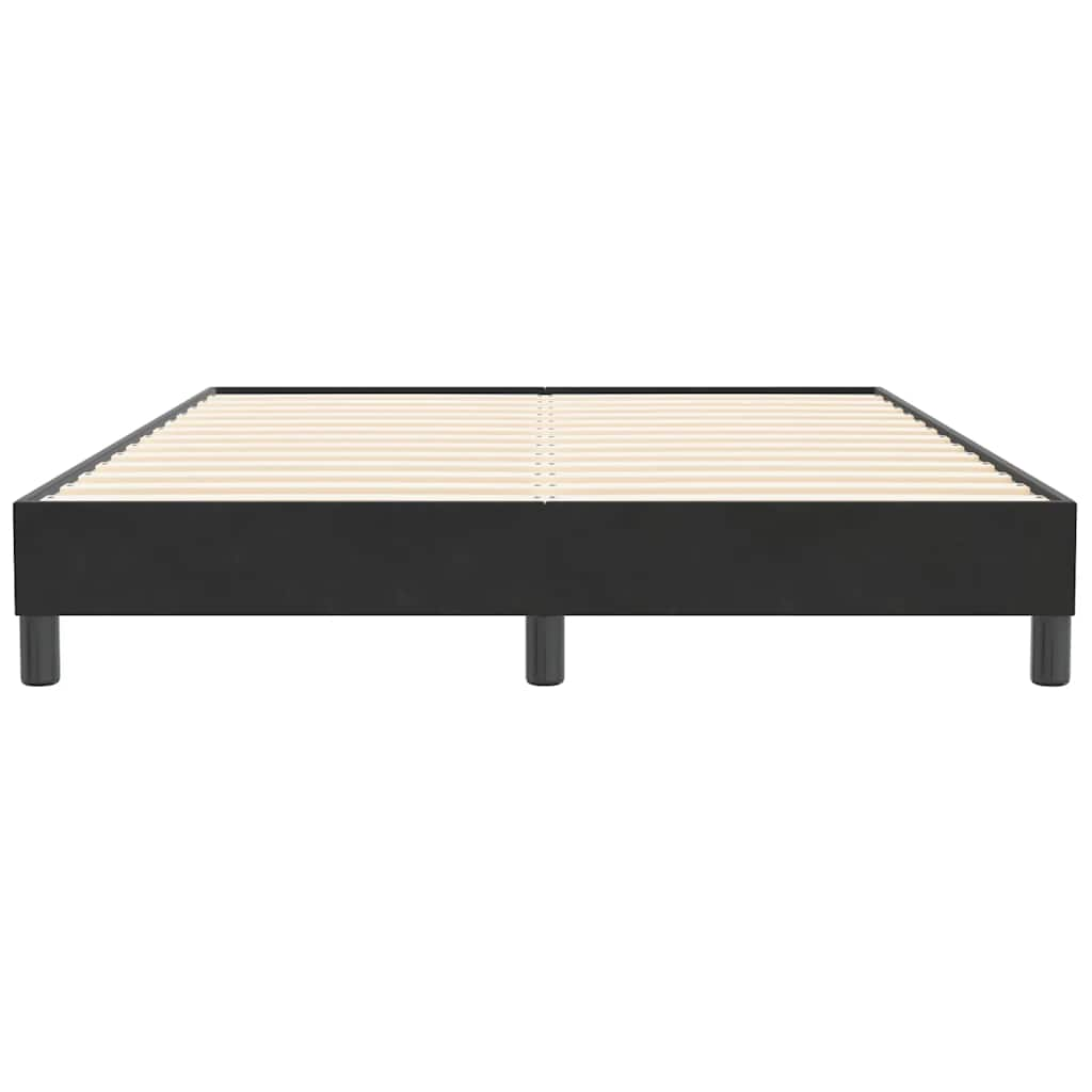 Cadre de lit sans matelas noir 140x210 cm velours