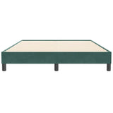 Cadre de lit sans matelas vert foncé 140x210 cm velours