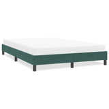 Cadre de lit sans matelas vert foncé 140x210 cm velours