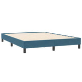 Bed frame without mattress dark blue 140x210 cm velvet