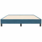 Bed frame without mattress dark blue 140x210 cm velvet