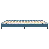 Bed frame without mattress dark blue 140x210 cm velvet