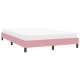 Cadre de lit sans matelas rose 140x210 cm velours