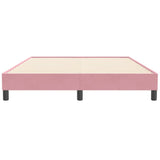 Cadre de lit sans matelas rose 140x210 cm velours