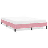 Cadre de lit sans matelas rose 140x210 cm velours