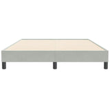 Cadre de lit sans matelas gris clair 160x210 cm velours