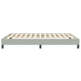 Cadre de lit sans matelas gris clair 160x210 cm velours